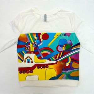 THE BEATLES YELLOW SUBMARINE Sweatshirt / Handpainted Size S /Like new condition